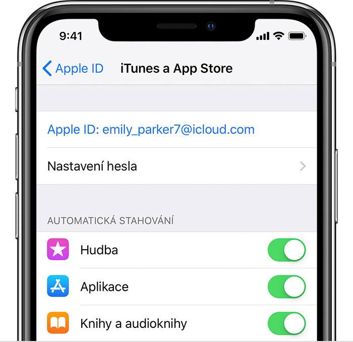 Obrazovka iTunes Storu a App Storu na iPhonu