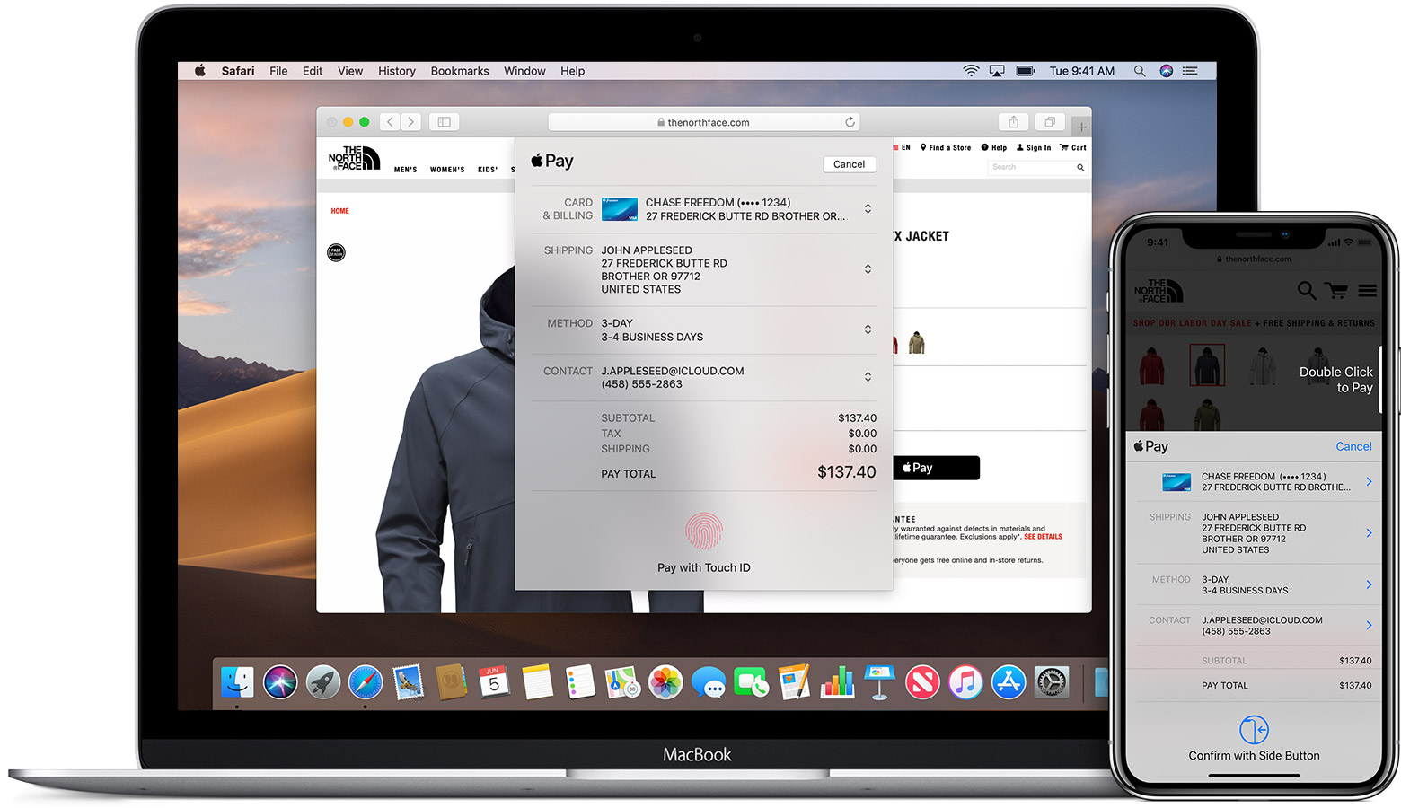 Использование Apple Pay на веб-сайтах