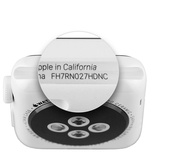 Serial Number in band slot.