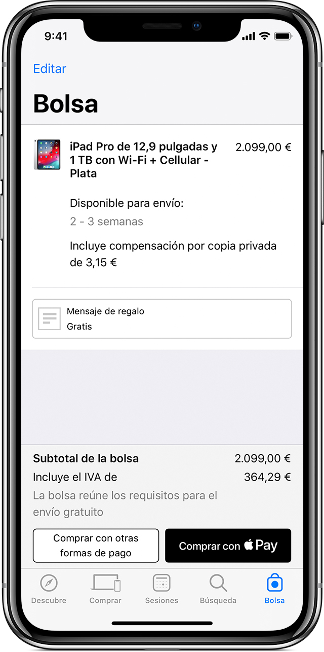 Cómo usar Apple Pay en las apps