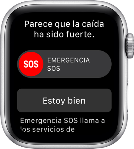 Mensaje “Parece que la caída ha sido fuerte”.