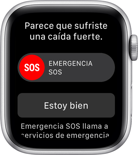 Mensaje que dice “Parece que sufriste una caída fuerte”.