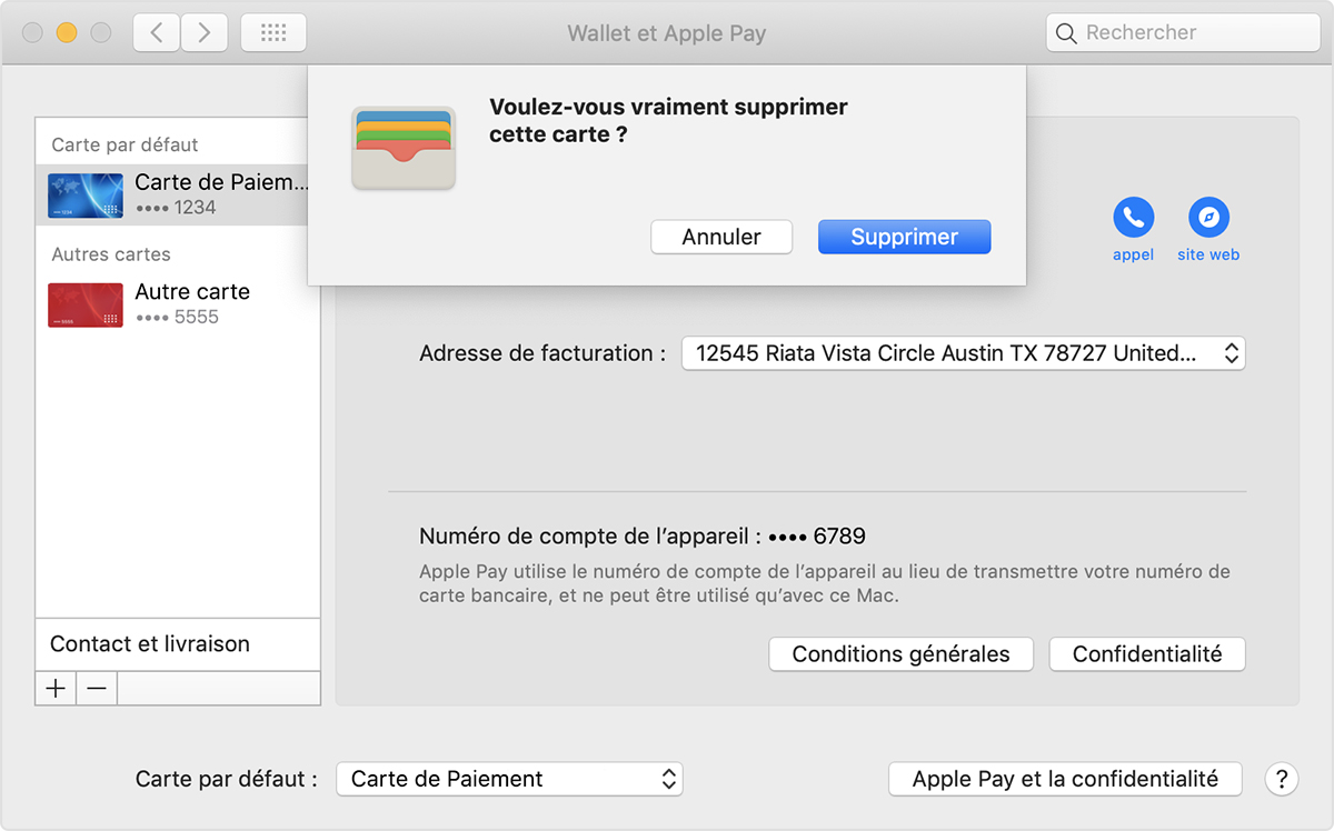 Supprimer une carte à partir d’un Mac