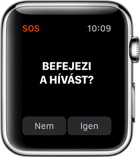 A Hívás vége funkció Apple Watchon.