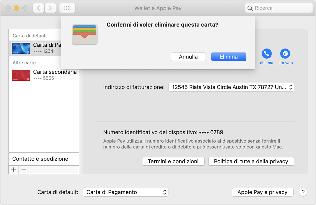 Rimuovere una carta dai modelli di Mac