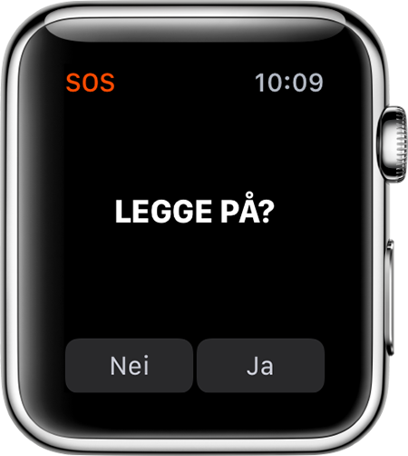 Avslutt samtale-alternativet på Apple Watch.