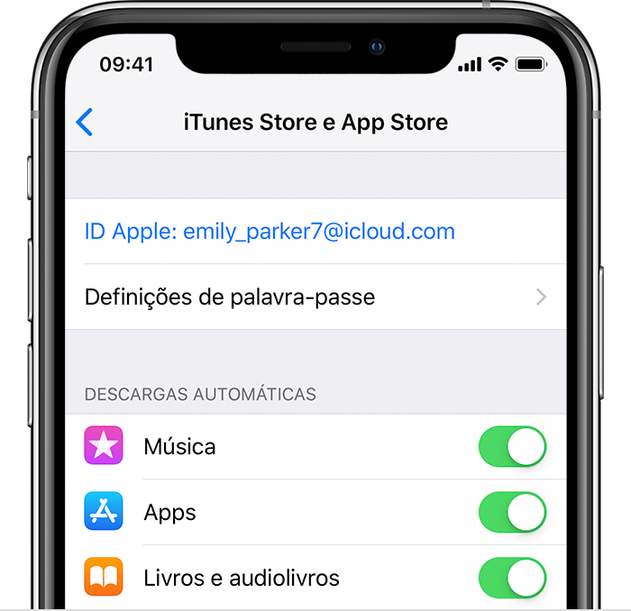 iPhone a mostrar o ecrã iTunes Store e App Store
