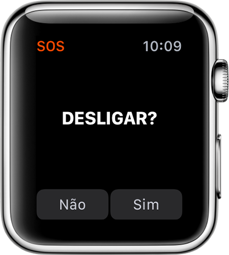 Opção Desligar no Apple Watch.