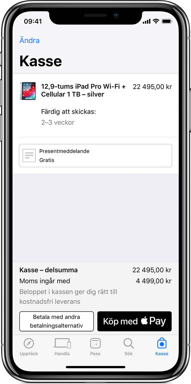 Så här använder du Apple Pay i appar